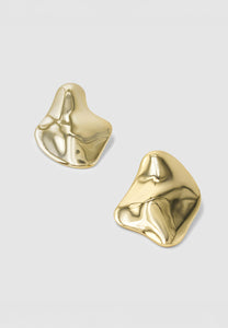 Brie Leon Val Stud Earrings Large Gold