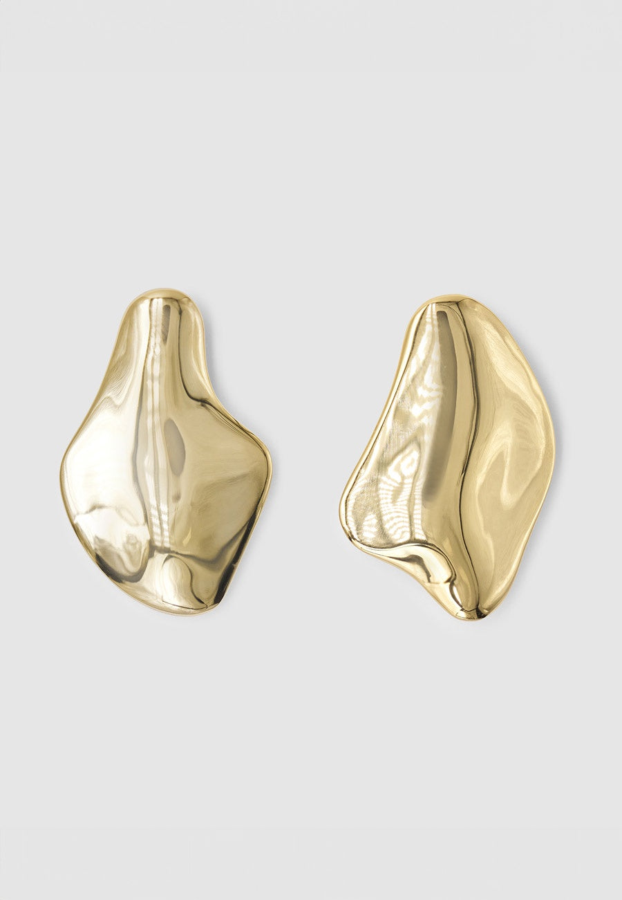 Brie Leon Val Stud Earrings Large Gold