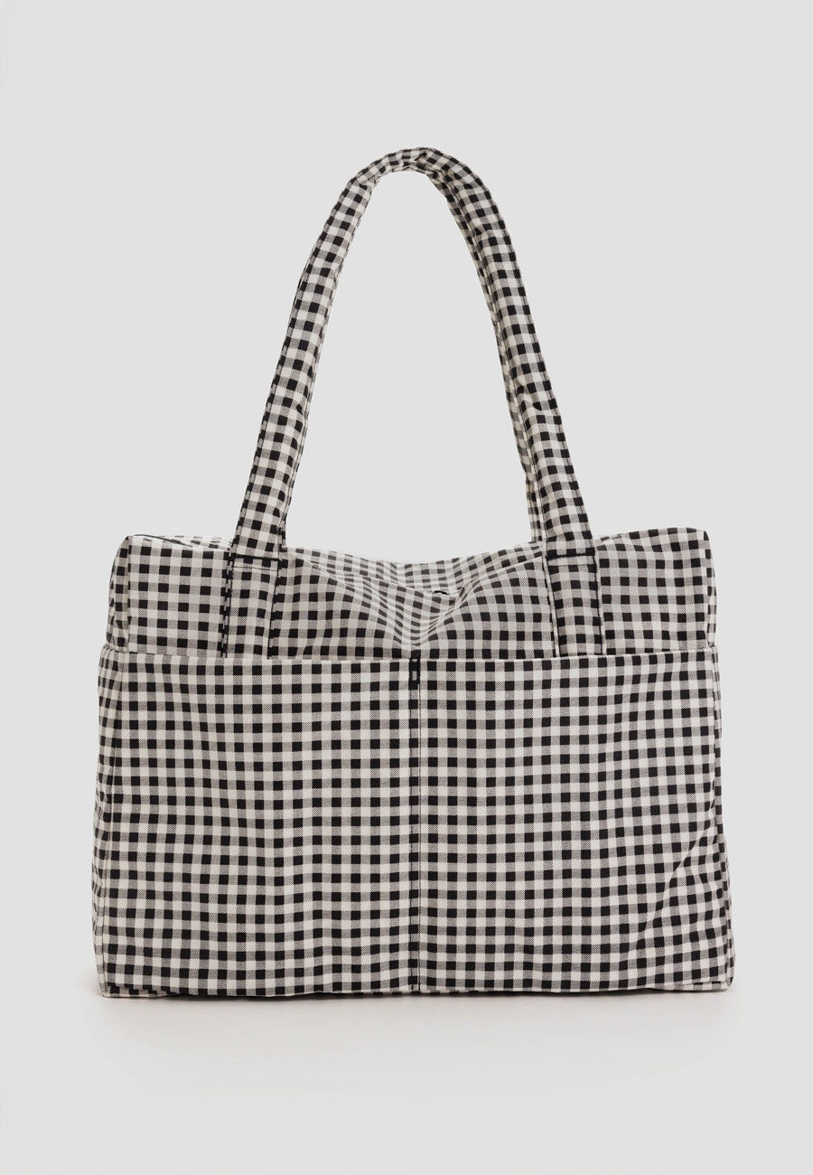 Baggu Cloud Carry-On Black and White Gingham