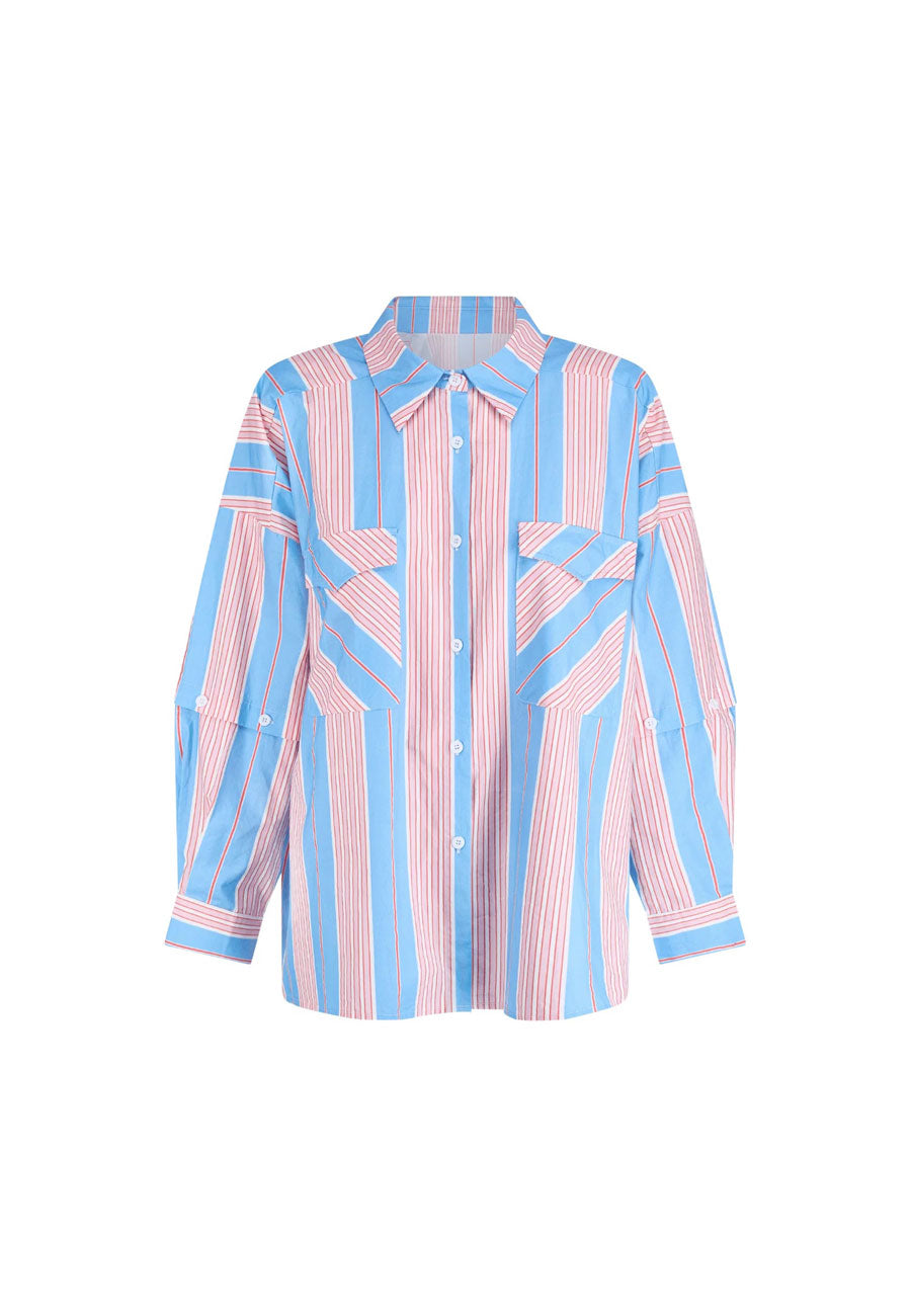 Commonplace Essentials Eastern Shirt Baby Blue / Pink