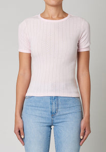Rolla's Pointelle Tee Pink Icing