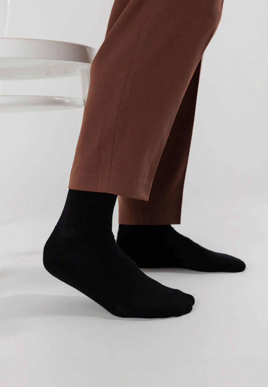 Baggu Ribbed Sock Black