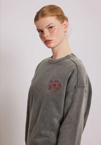 Damson Madder Bow Logo Crew Neck Sweat