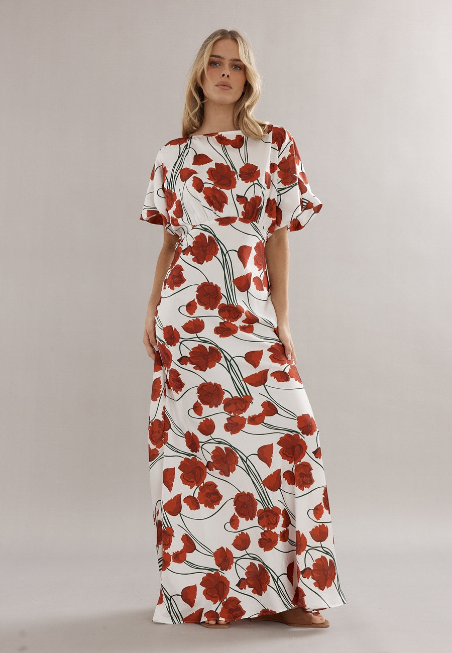 Caitlin Crisp Florence Gown Poppy Satin