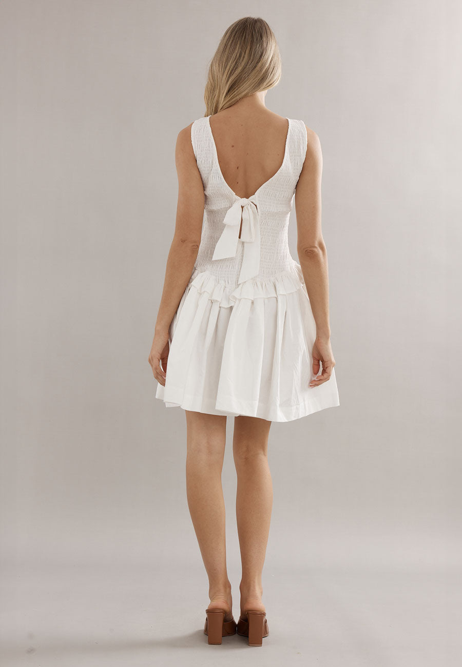 Caitlin Crisp Cindy Lou Mini Dress White