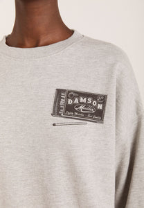 Damson Madder DM General Store Sweatshirt Grey Marl