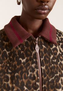 Damson Madder Pixie Bomber Leopard