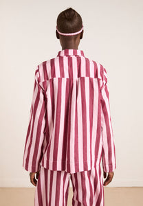Damson Madder Florie PJ Set Burg/Pink Stripe