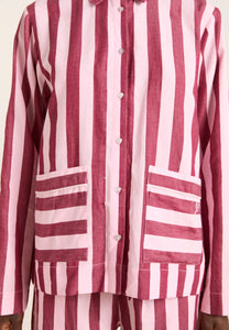 Damson Madder Florie PJ Set Burg/Pink Stripe