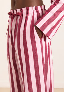 Damson Madder Florie PJ Set Burg/Pink Stripe
