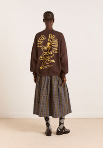 Damson Madder Josie Midi Skirt Multi Check