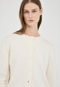 Friend of Audrey Cotton Wool Knit Cardigan Cream