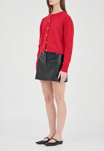 Friend of Audrey Cotton Wool Knit Cardigan Red