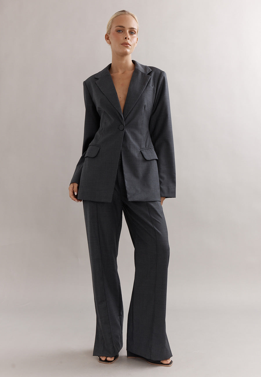 Caitlin Crisp Tinker Tailored Pant Charcoal