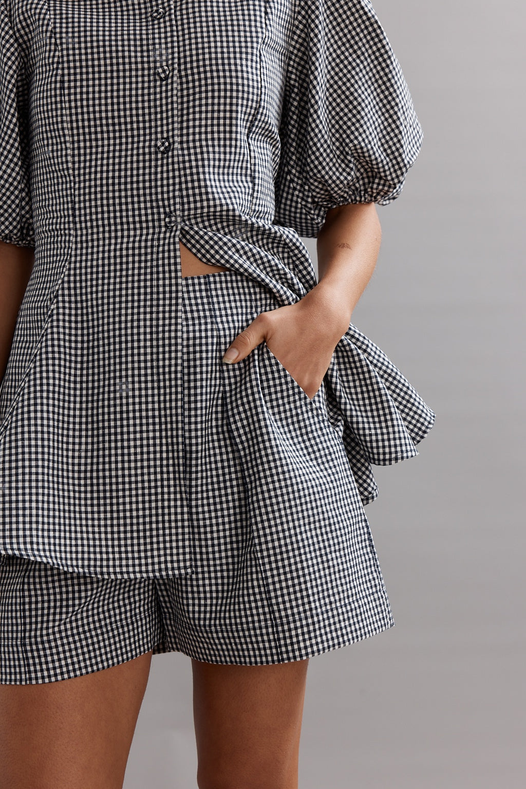 Caitlin Crisp Ranger Short Ink / White Gingham