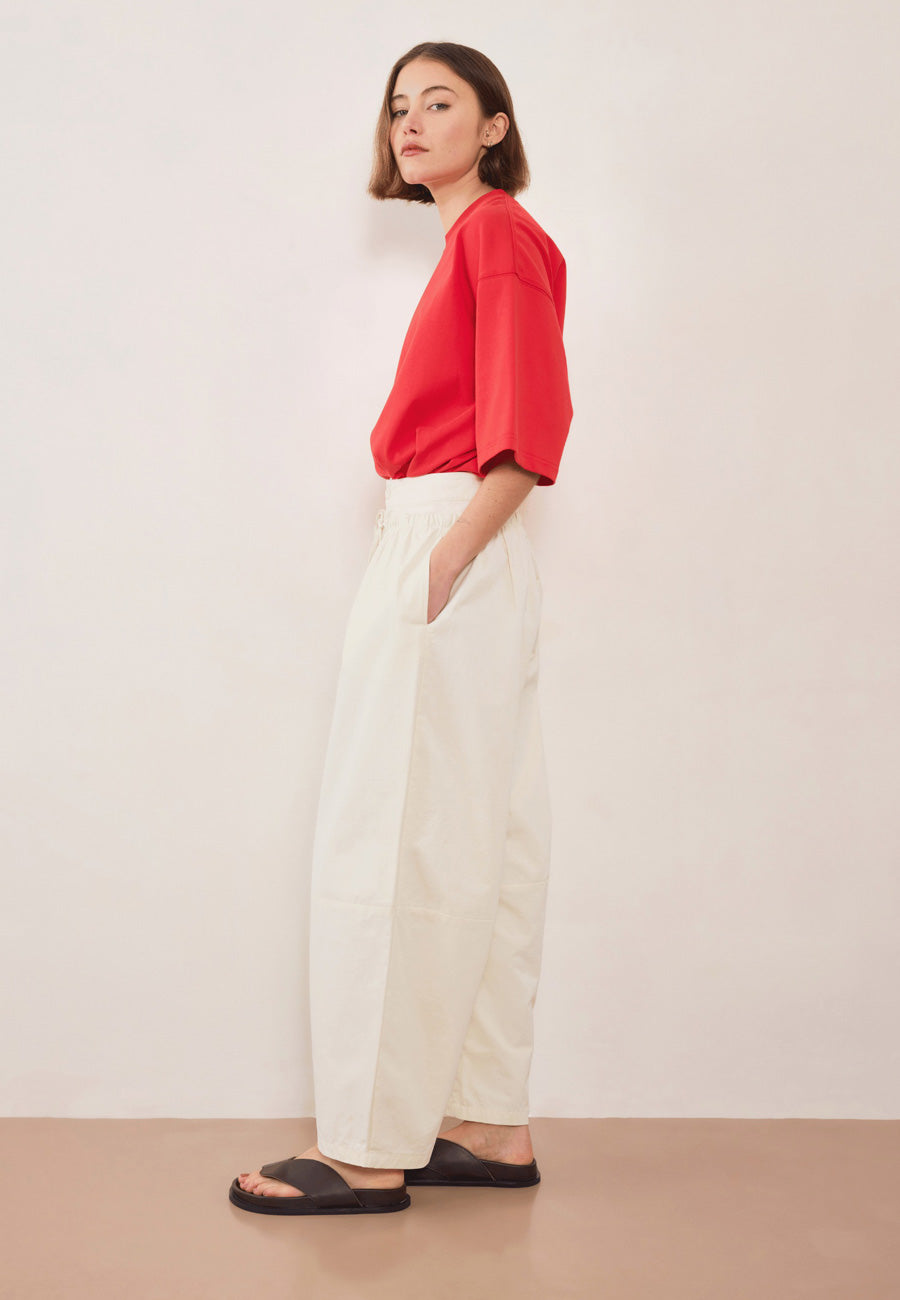 Commonplace Essentials Boundary Double Layer Barrel Pant Cream