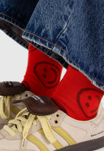 Baggu Crew Socks Red Happy