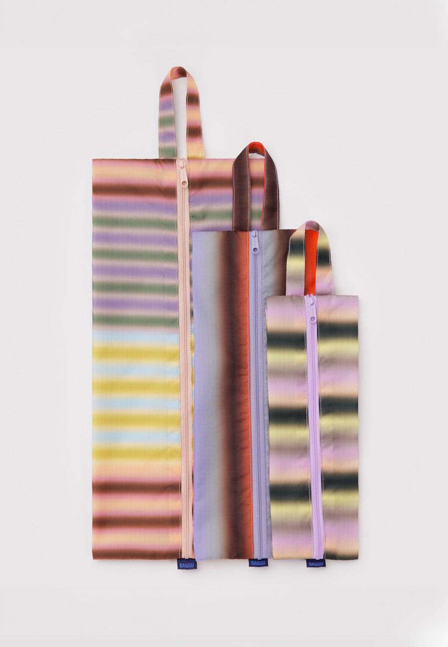 Baggu 3D Zip Set Gradient Stripe