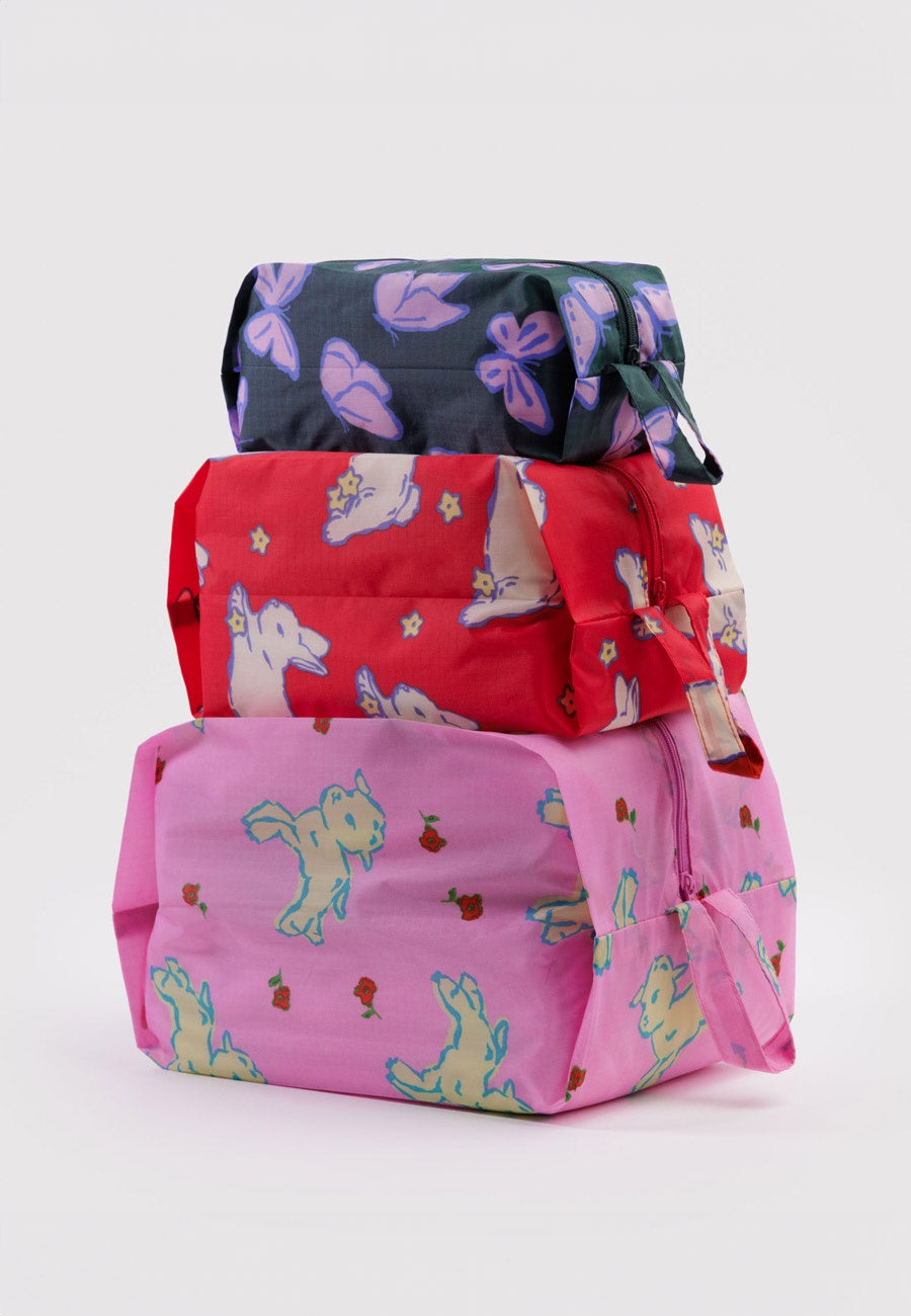 Baggu 3D Zip Set Spring Animals