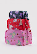 Baggu 3D Zip Set Spring Animals