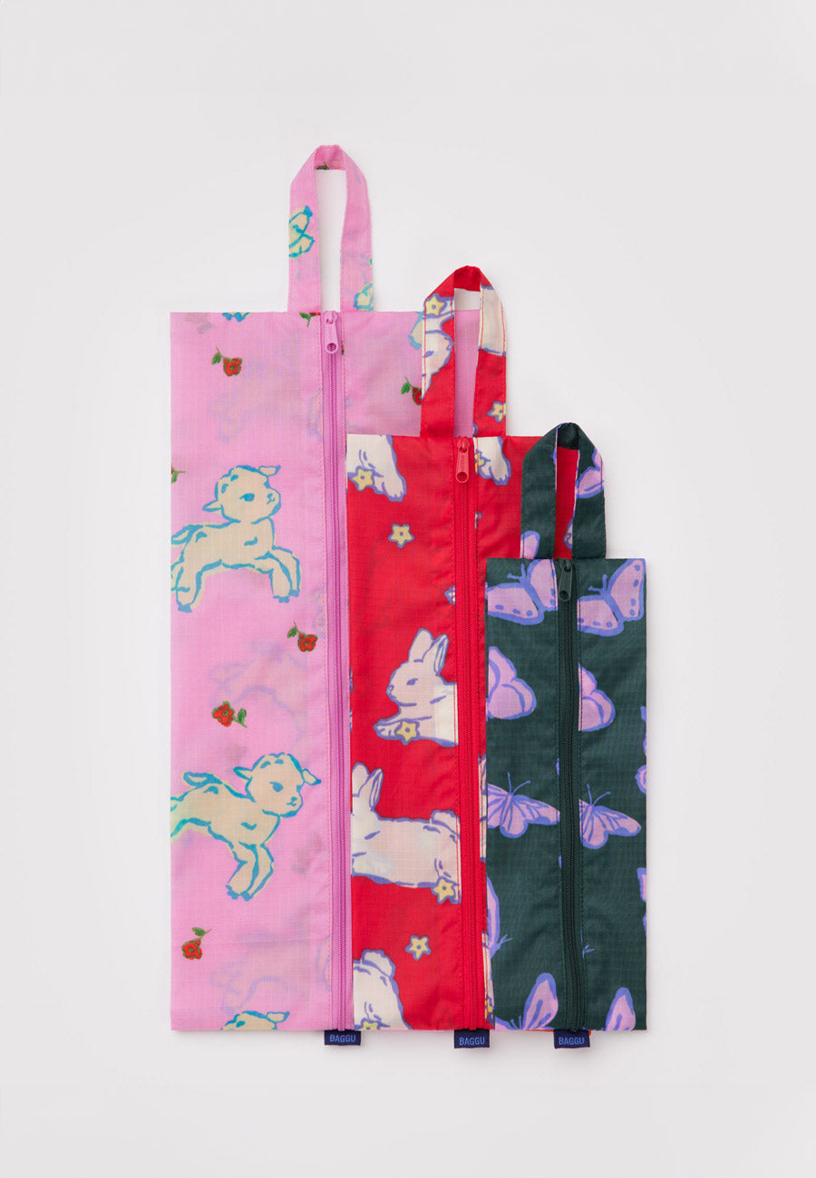 Baggu 3D Zip Set Spring Animals