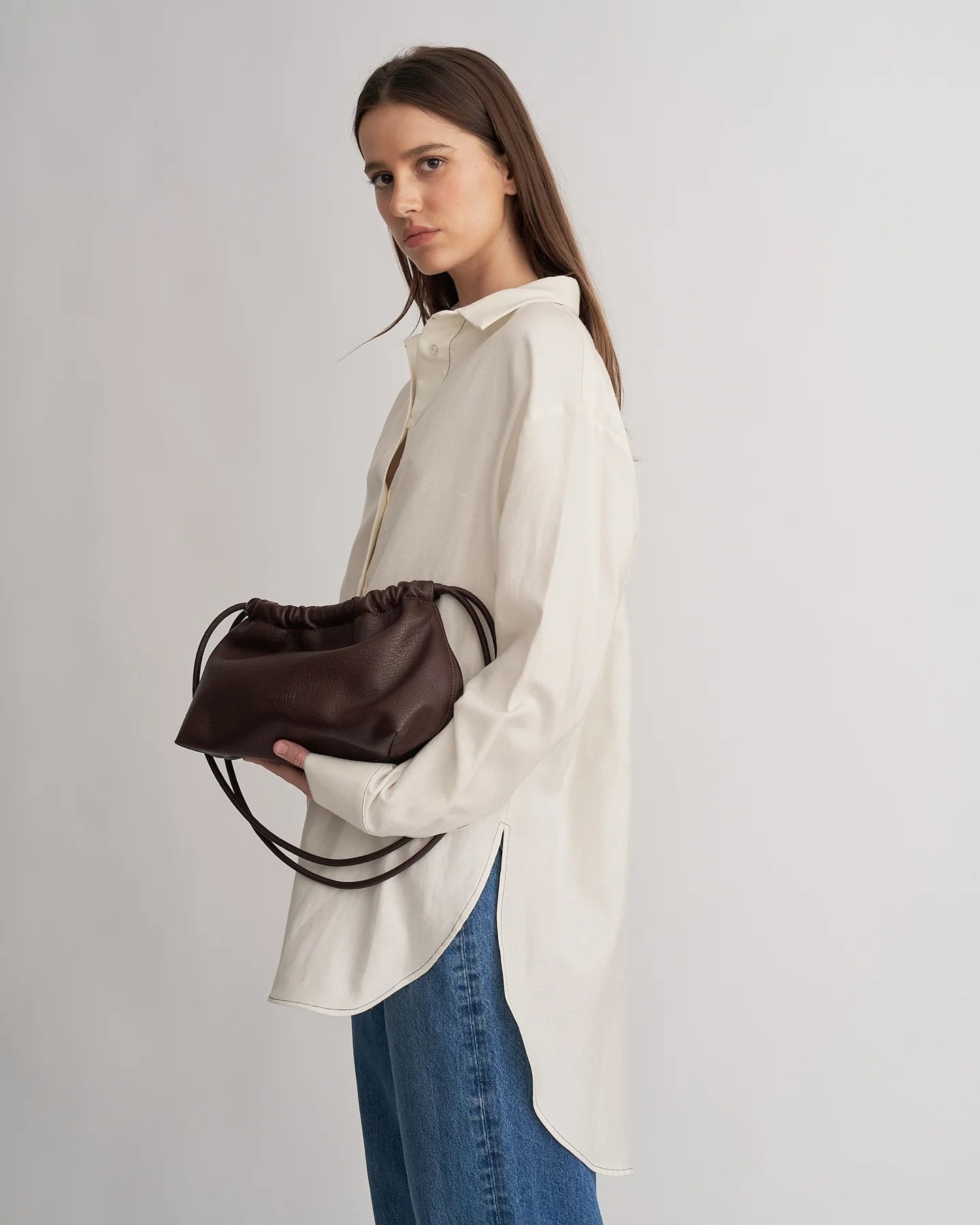 Brie Leon Alma Bag Chocolate Nappa