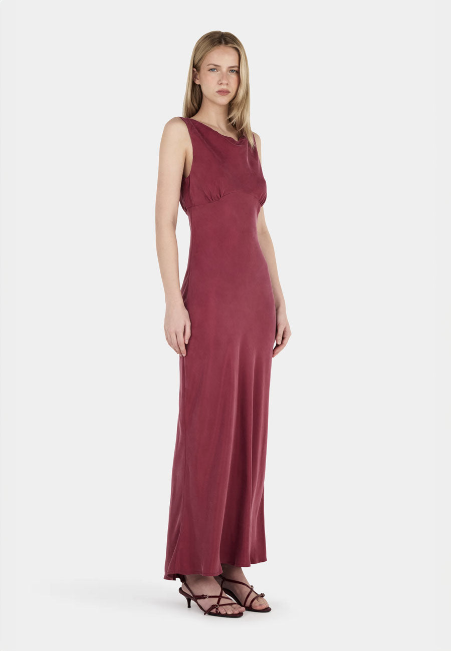 Ownley Arden Midi Dress Burgundy