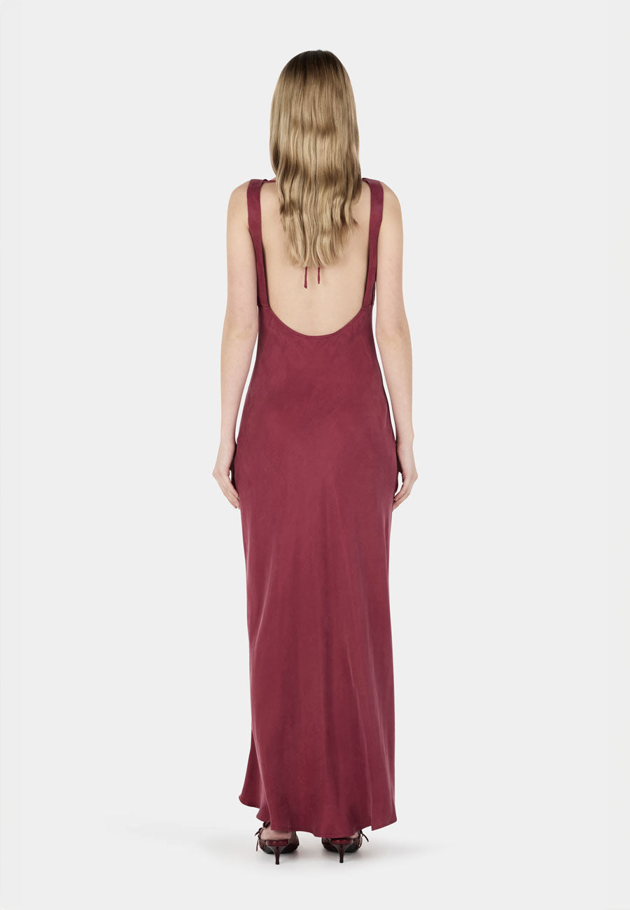 Ownley Arden Midi Dress Burgundy