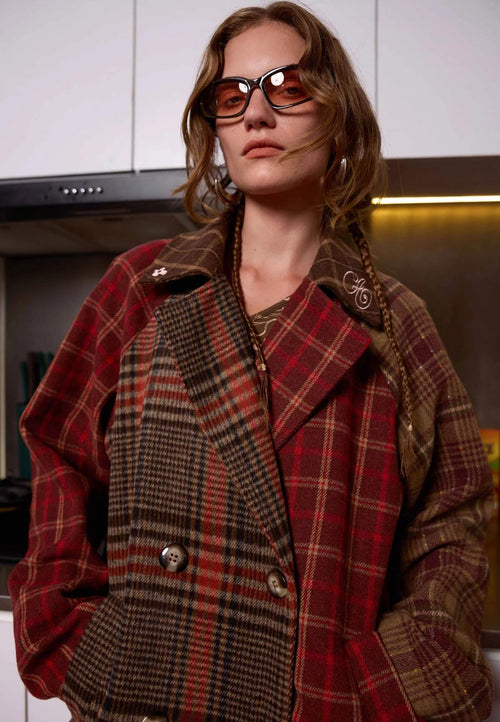 Arthur Double Breasted Blanket Coat Brick