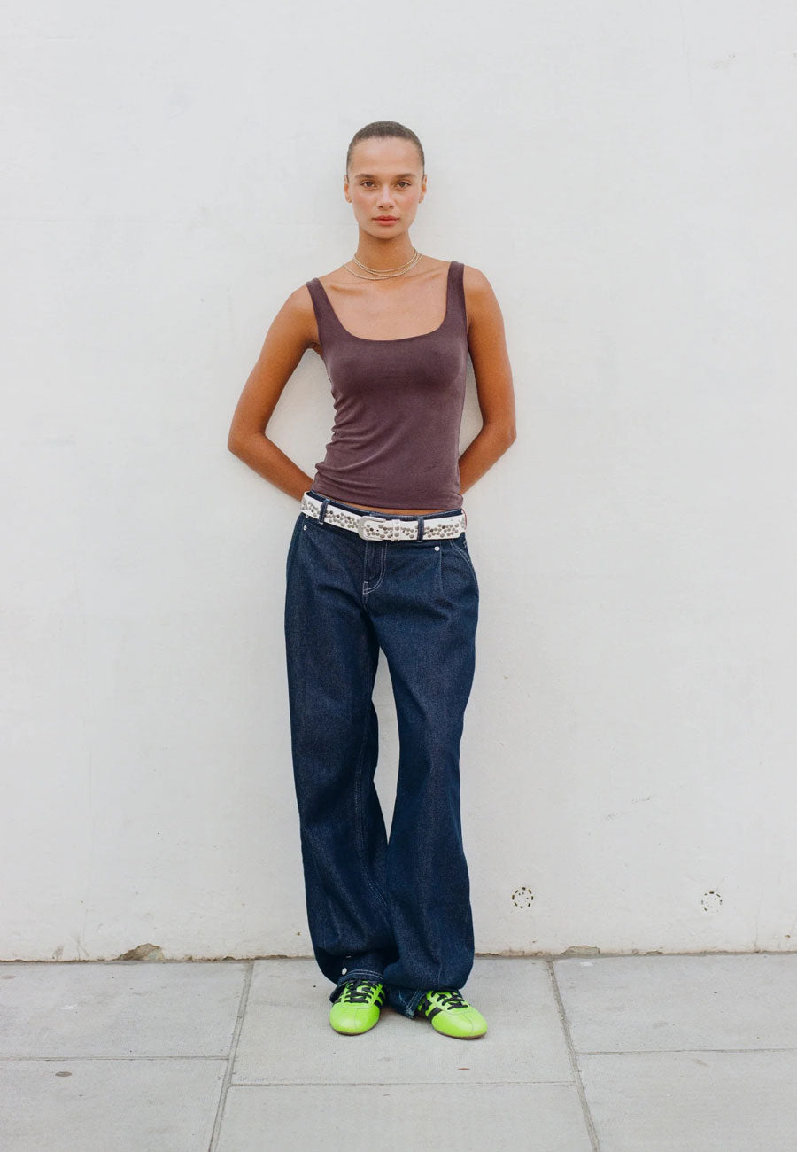 Peachy Den Kylie Vest Cupro Chocolate