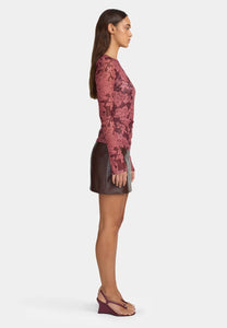 Ownley Azalea Top Plum Paisley