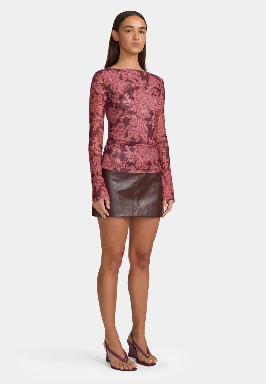 Ownley Azalea Top Plum Paisley