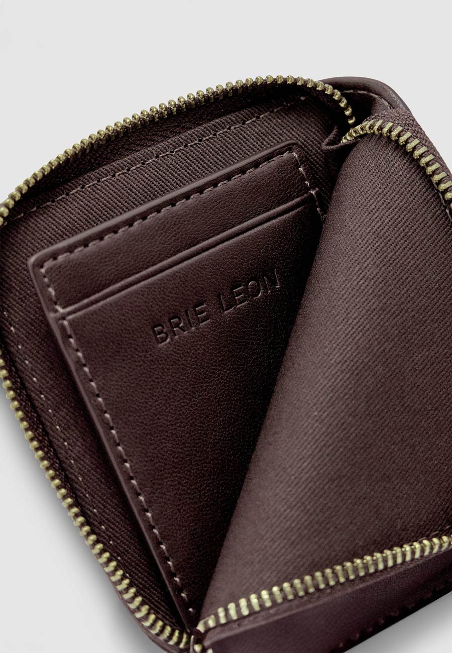 Brie Leon Adie Zip Around Wallet Chocolate