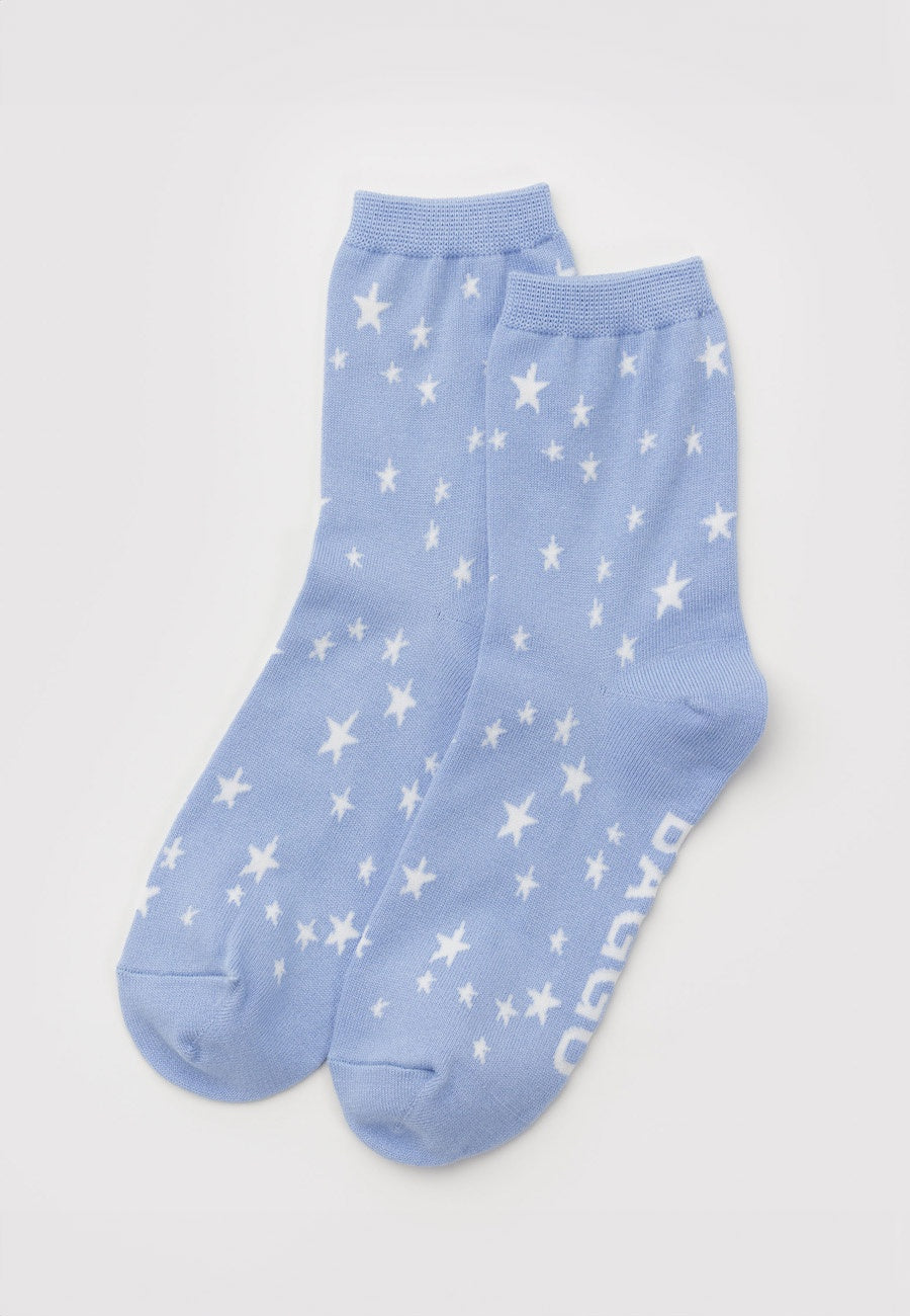 Baggu Crew Sock Blue Star