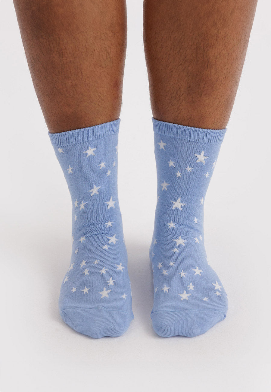 Baggu Crew Sock Blue Star