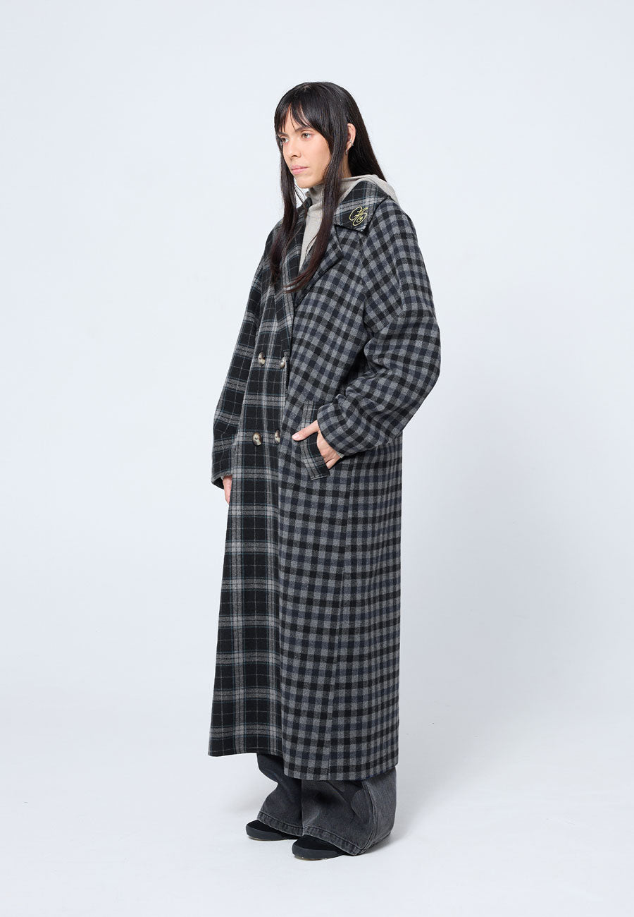 Arthur Double Breasted Blanket Coat Asphalt