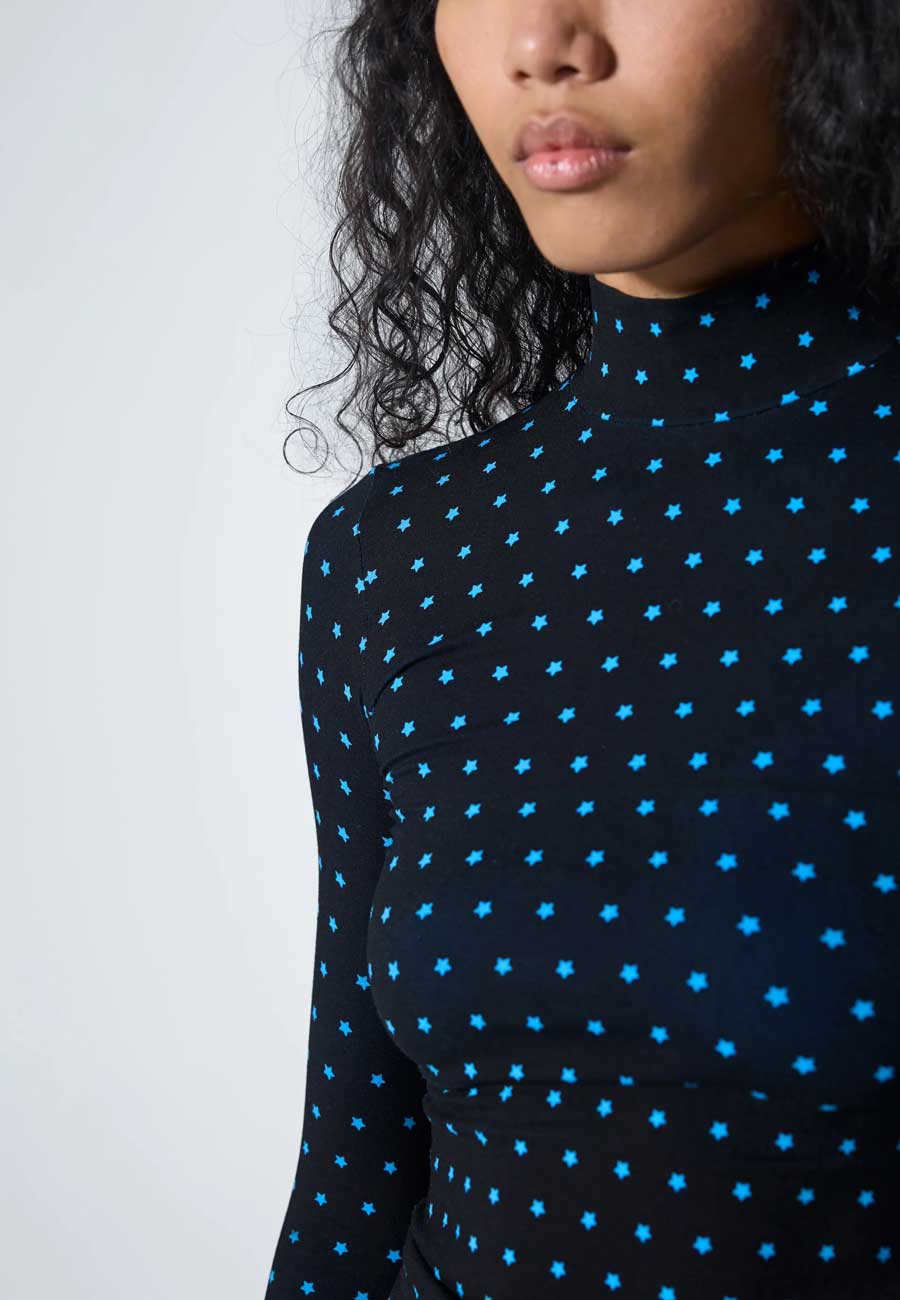 Arthur Mock Neck Skivvy Starry Night