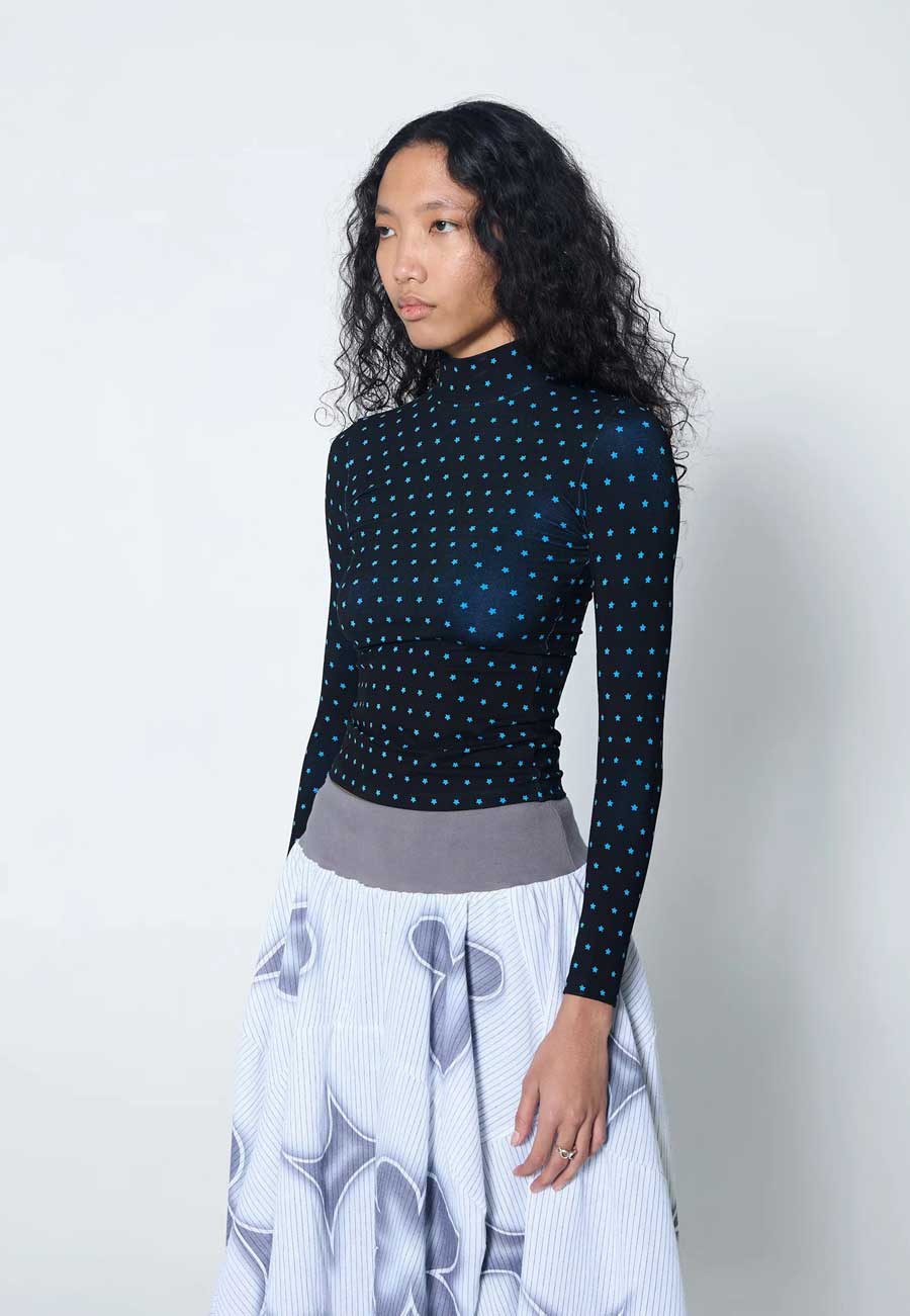 Arthur Mock Neck Skivvy Starry Night