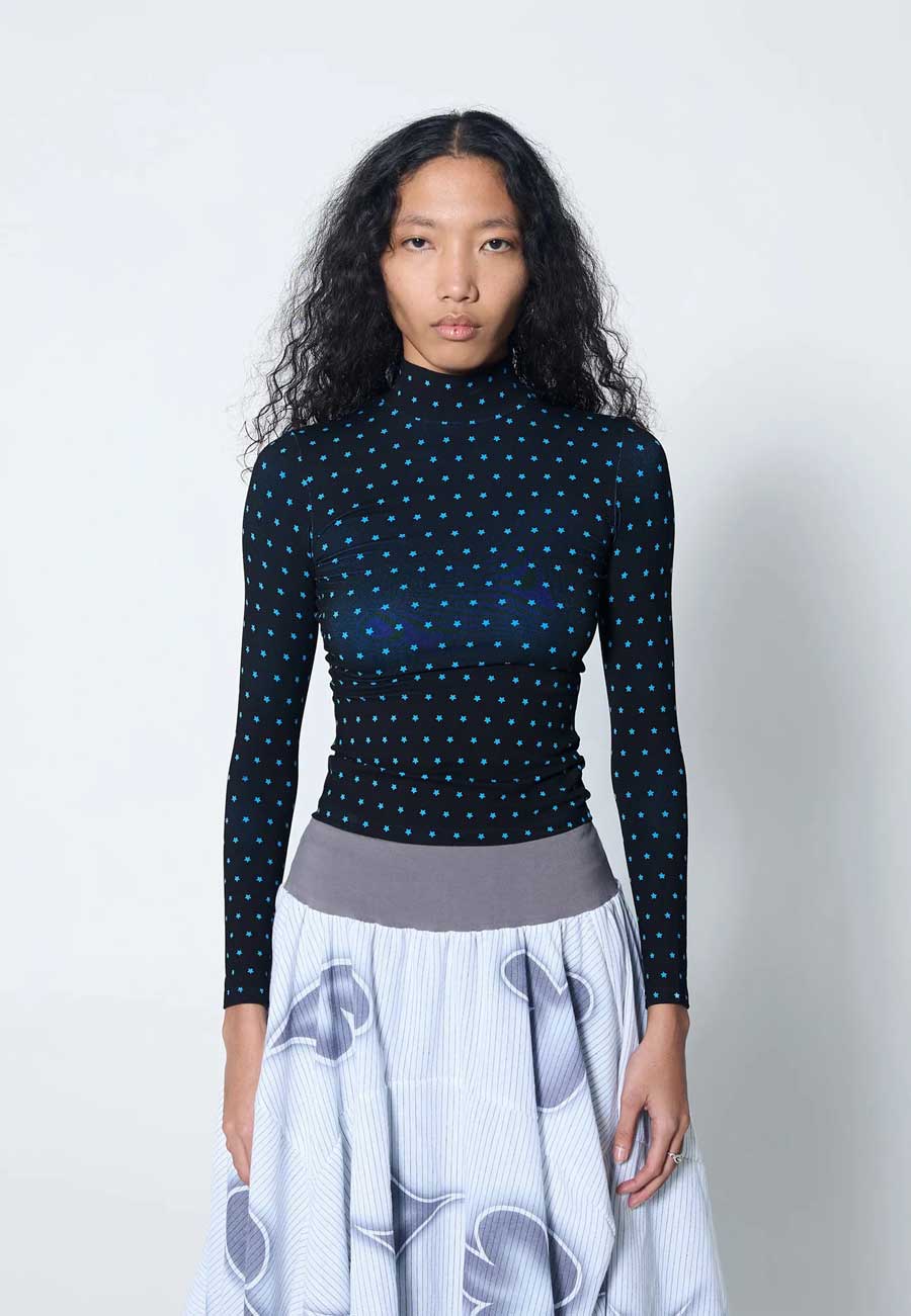 Arthur Mock Neck Skivvy Starry Night