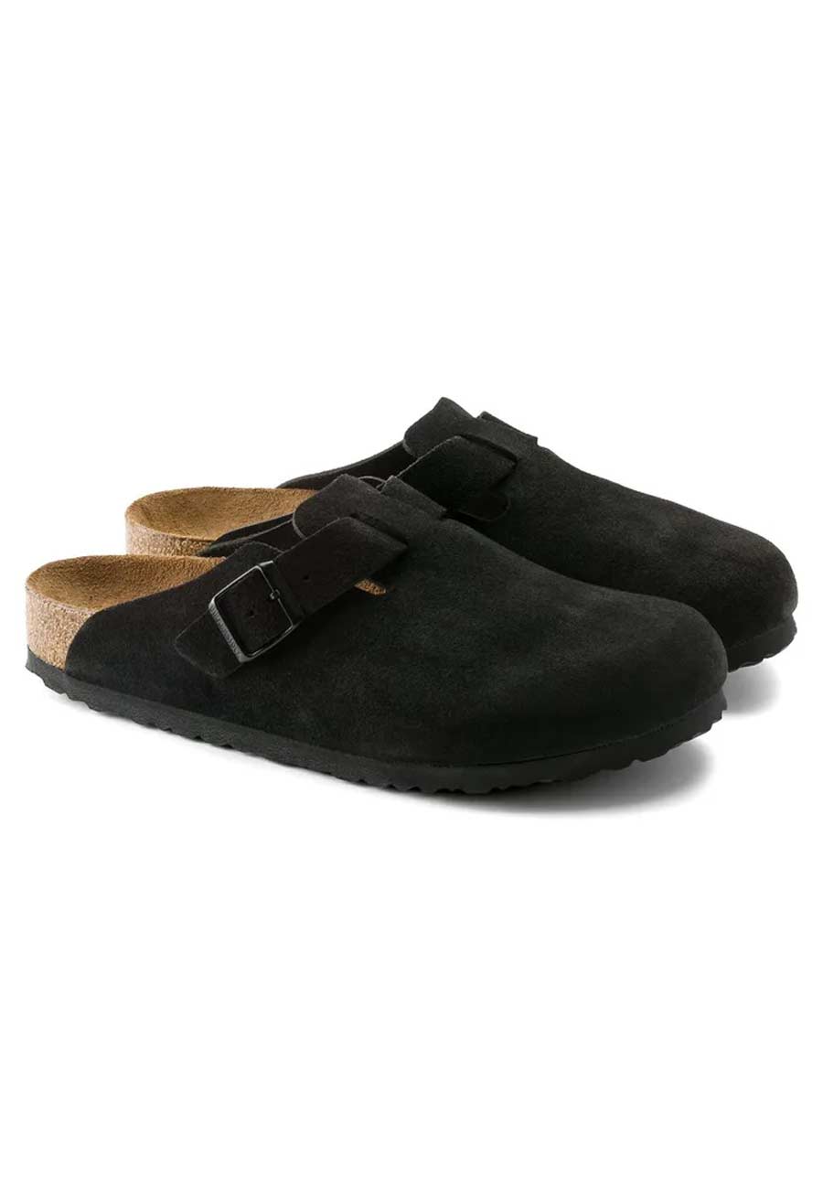 Birkenstock Boston SFB Suede Black – Uncommon