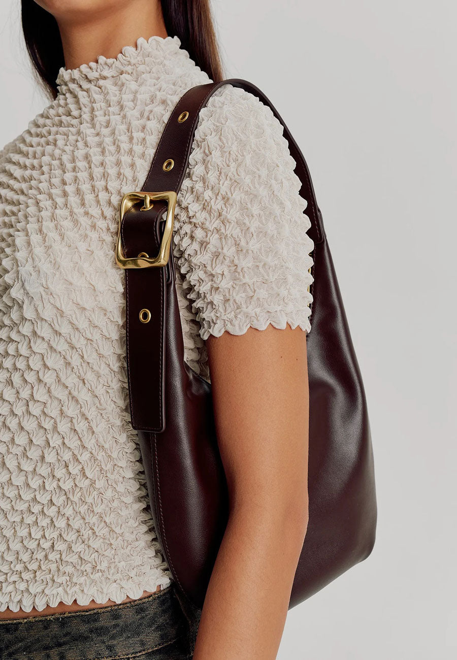 Brie Leon Everyday Croissant Bag Chocolate