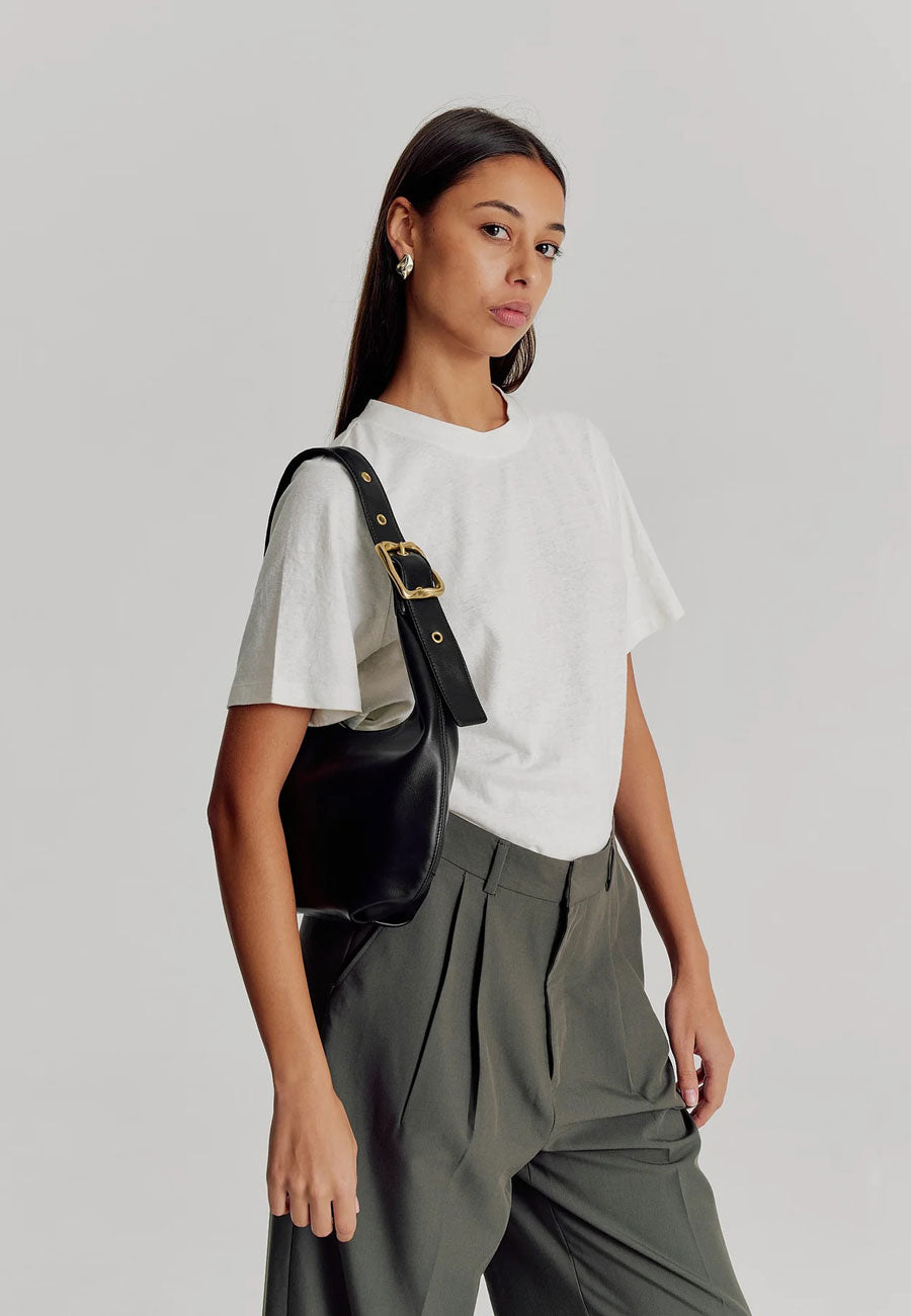 Brie Leon Everyday Croissant Bag Black