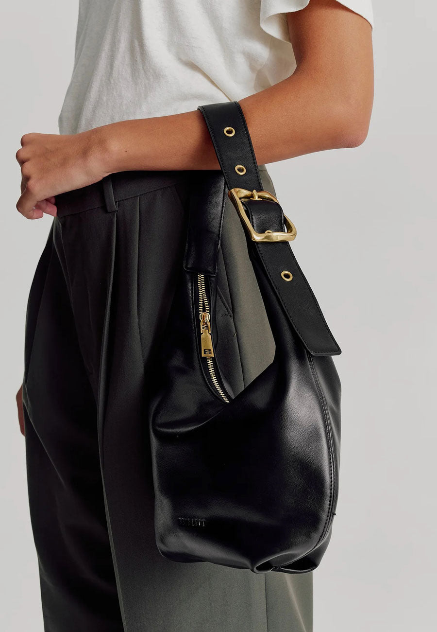 Brie Leon Everyday Croissant Bag Black