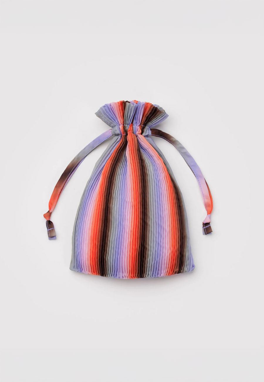 Baggu Pleated Baggu Gradient Stripe Poppy &Lilac