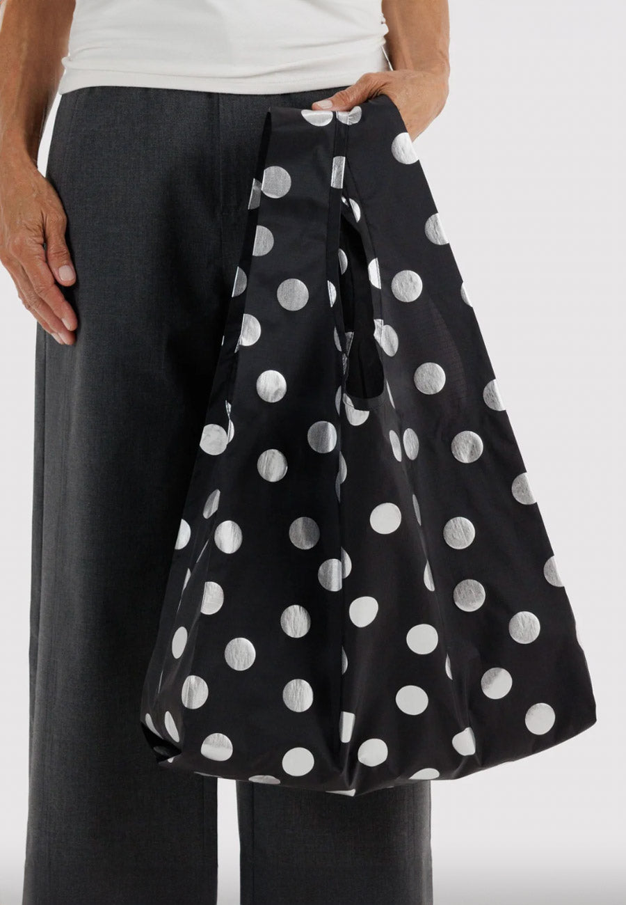 Baggu Standard Baggu Silver Metallic Polka Dot