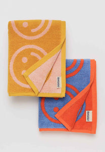 Baggu Hand Towel Set of 2 Poppy Happy Mix