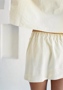 Commonplace Essentials Terry Ruched Skirt Butter