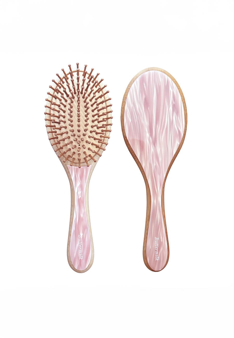 Buttermilk Accessories Dev Paddle Brush Strawberries & Cream