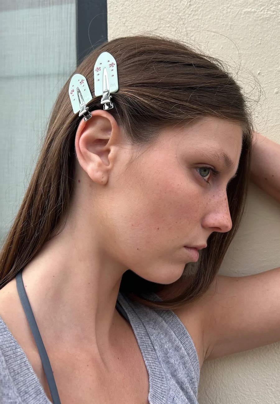 Buttermilk Accessories Maddie Creaseless Clips 2 Pack Honeydew