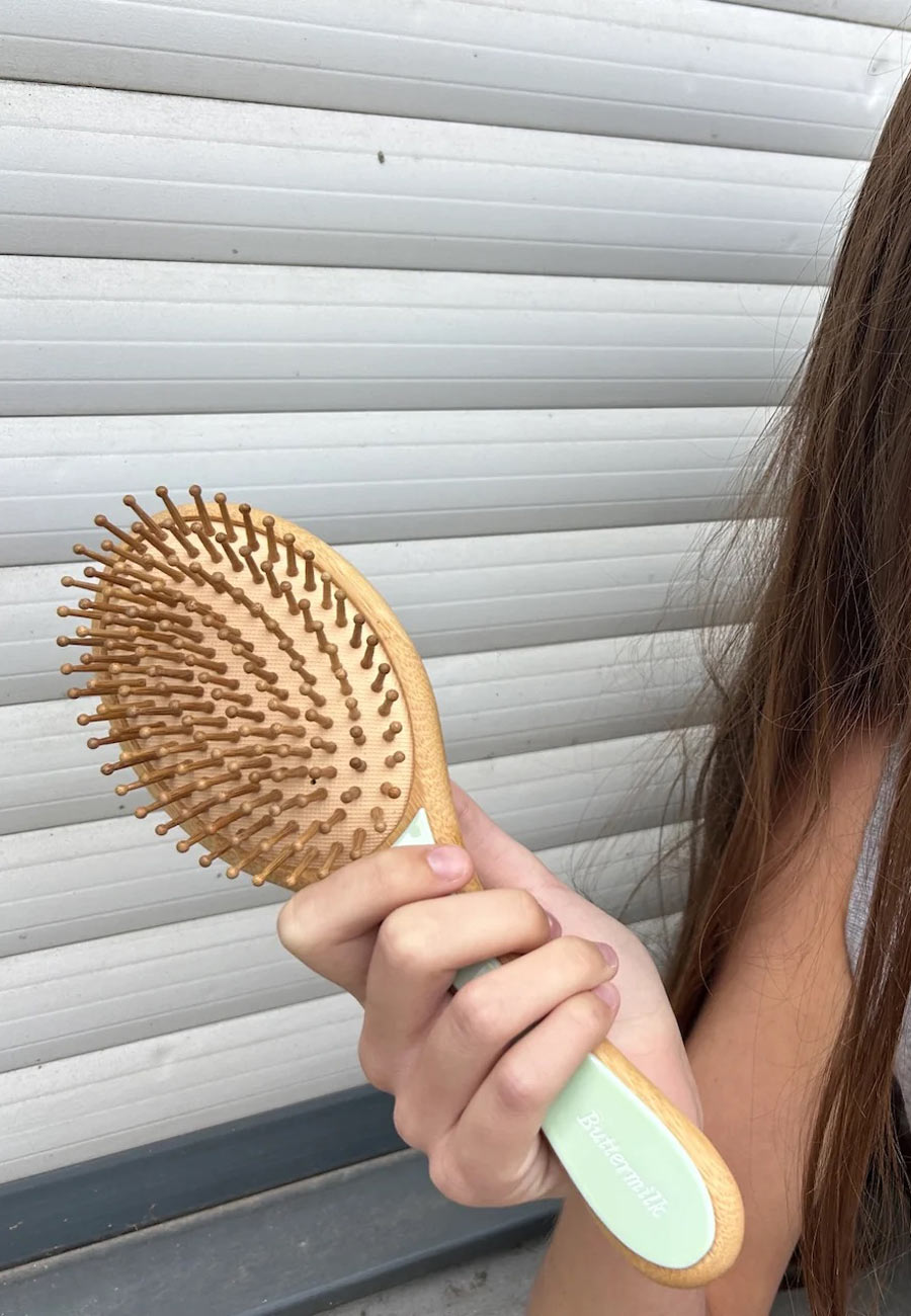 Buttermilk Accessories Dev Paddle Brush Honeydew